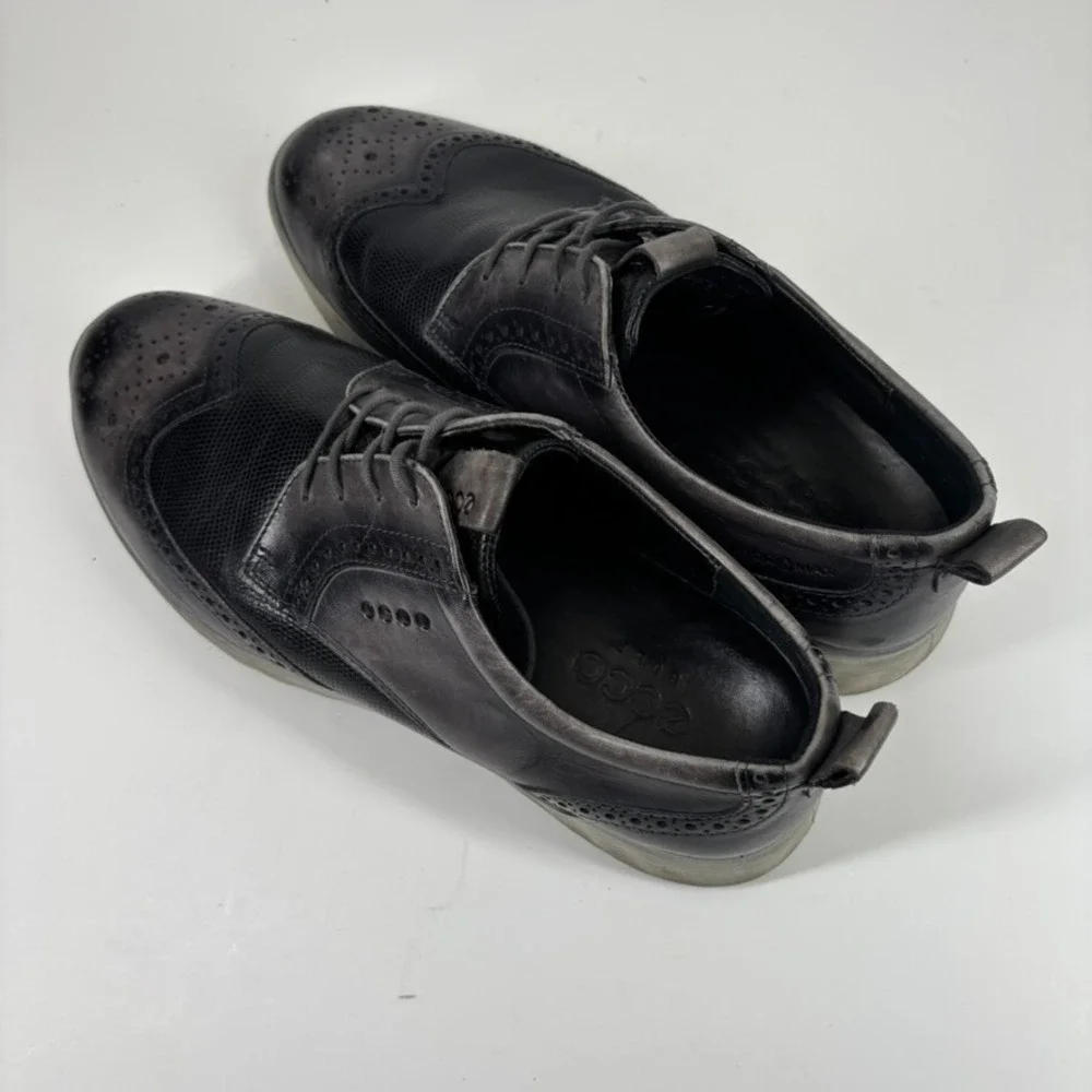 ECCO S-Classic Men's US‎ 9 Magnet Leather Brogue Wingtip Spikeless Golf Shoes